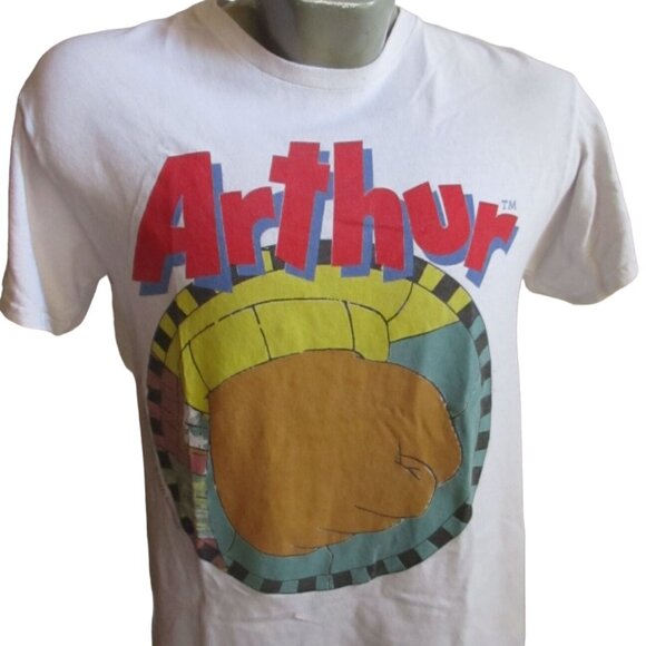 Arthur Cartoon Mens T-shirt Medium VTG 2001 Fist Clenched Marc Brown Delta - Picture 1 of 5